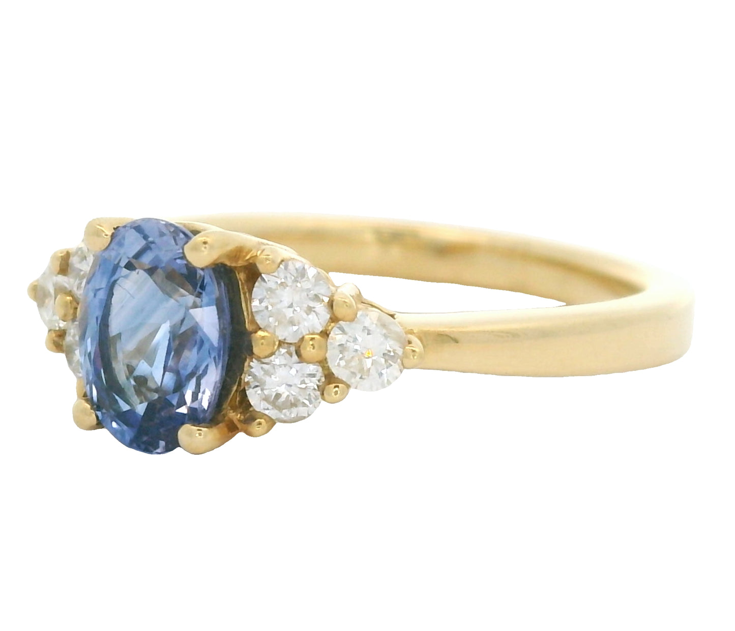 Weißgold Fantasie Trilogie Ring Baguette R 10085