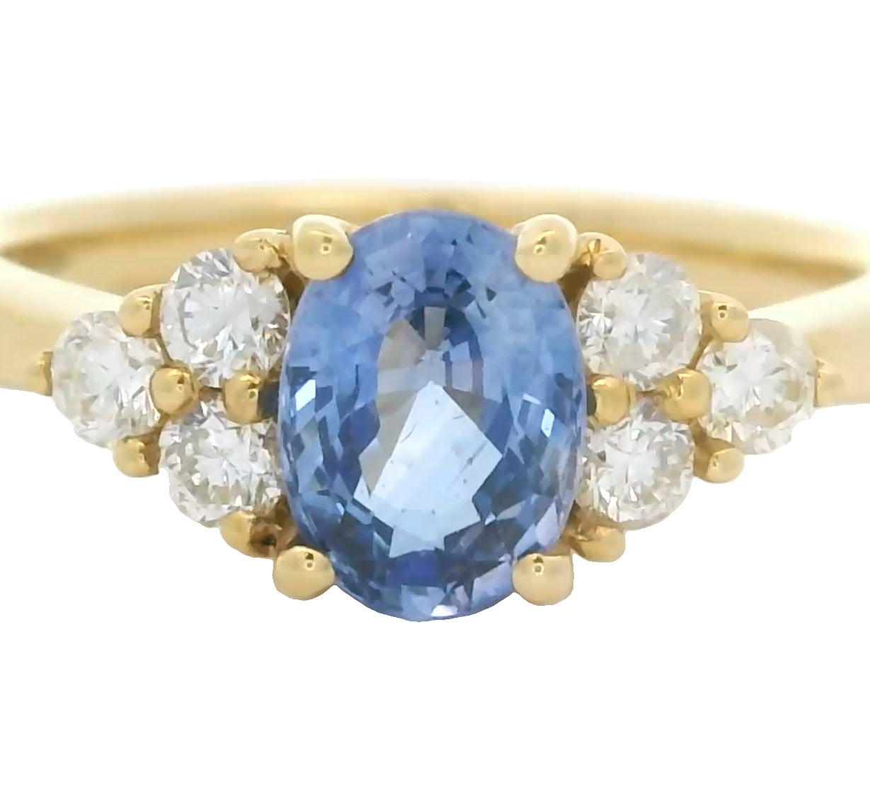 Weißgold Fantasie Trilogie Ring Baguette R 10085