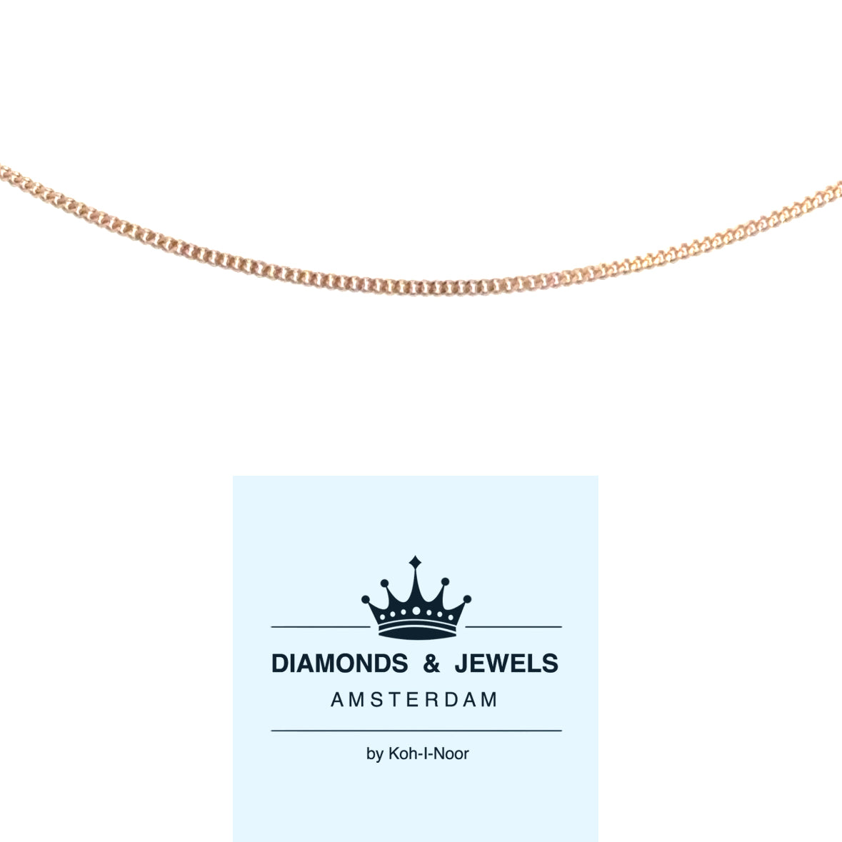 14 karaat geel gouden geslepen Gourmet schakelketting van 1.2 gram. Lengte: 42 cm Dikte: 0.8 mm Model: C 2233