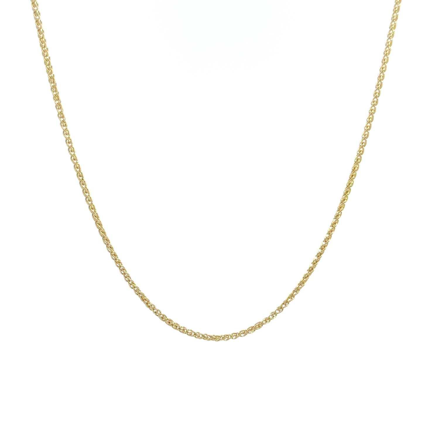 14 karaat geel gouden vossenstaart ketting van 2. 3 gram. Lengte: 45 cm Dikte: 1 mm