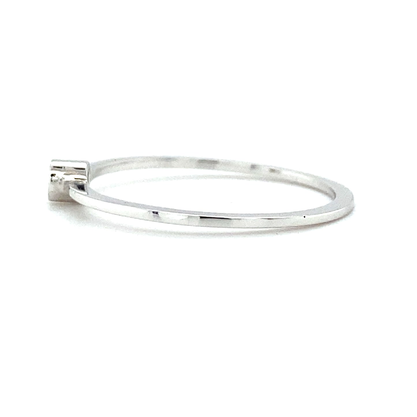 witgouden solitair ring bezet met 1 briljant geslepen diamant van 0.03crt kleur top wesselton kwaliteit si maat 16.5/52 model r8859 €169