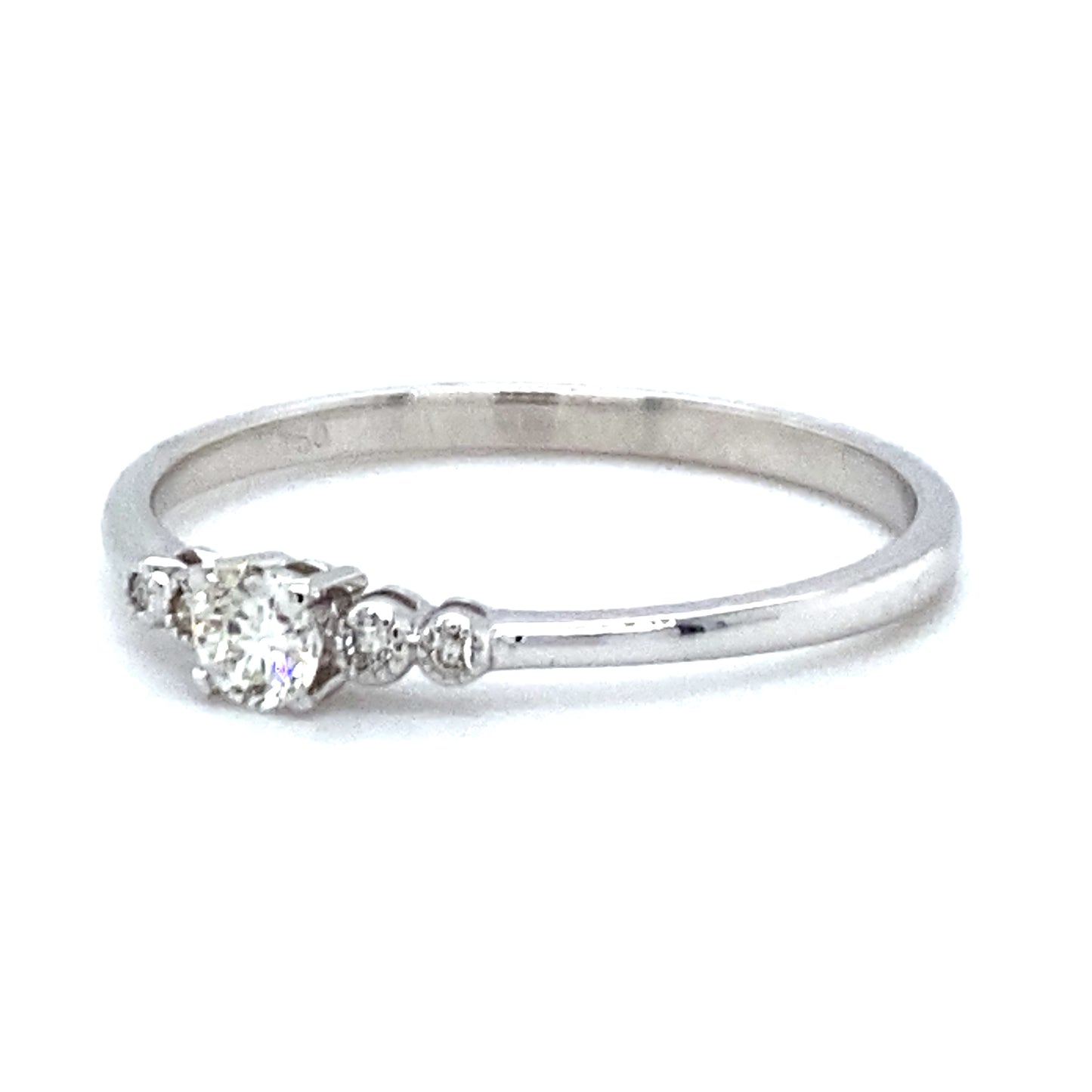 Wit gouden fantasie rij ring Precious R 9601