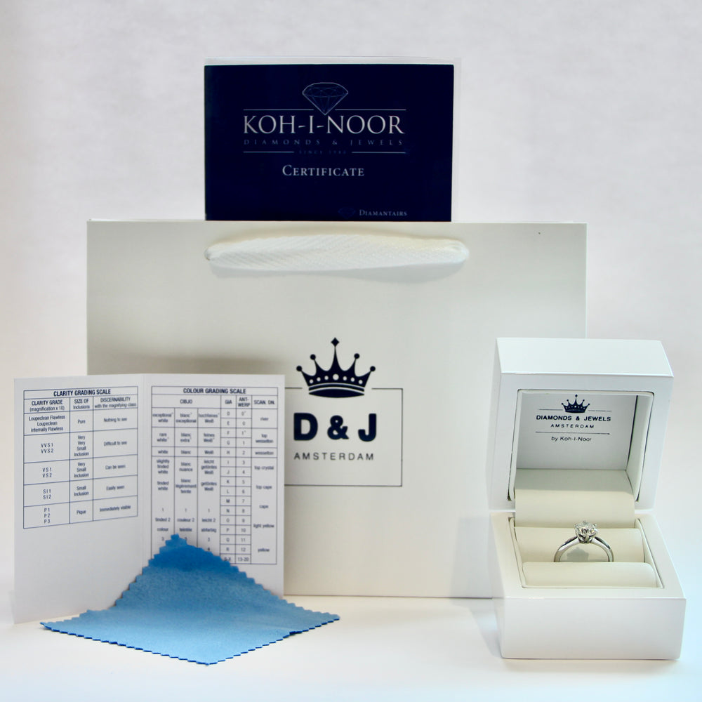 
                      
                        Wit gouden solitair pavé ring Noa R 10770
                      
                    