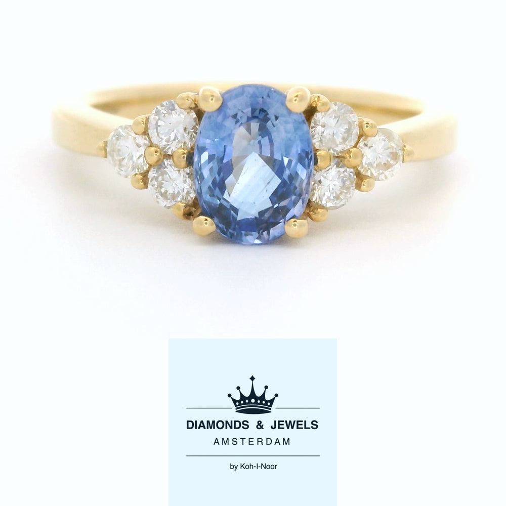 White gold fantasy trilogy ring Baguette R 10085