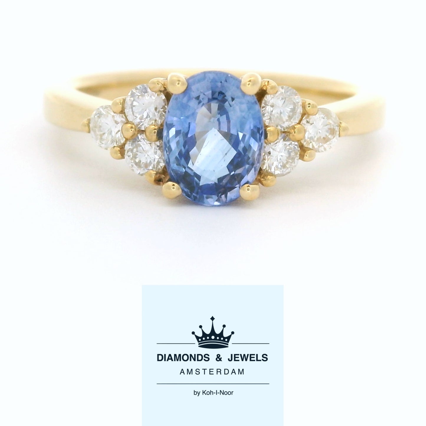 White gold fantasy trilogy ring Baguette R 10085