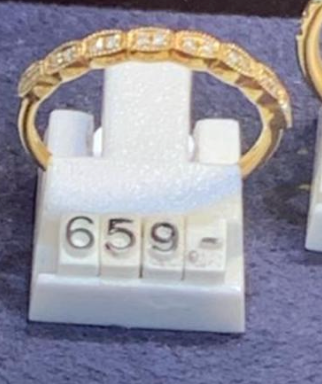 Yellow golden fantasy row ring Boho Chic R 9659