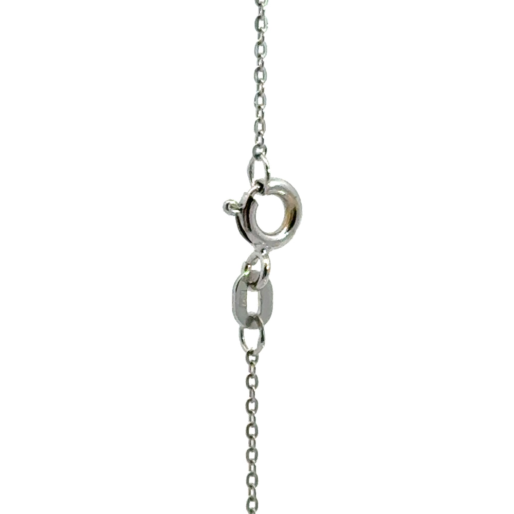 
                      
                        14 karaat witgouden verstelbare ketting met platte anker schakels. Lengte: 41/43/45 cm Dikte: 1 mm
                      
                    