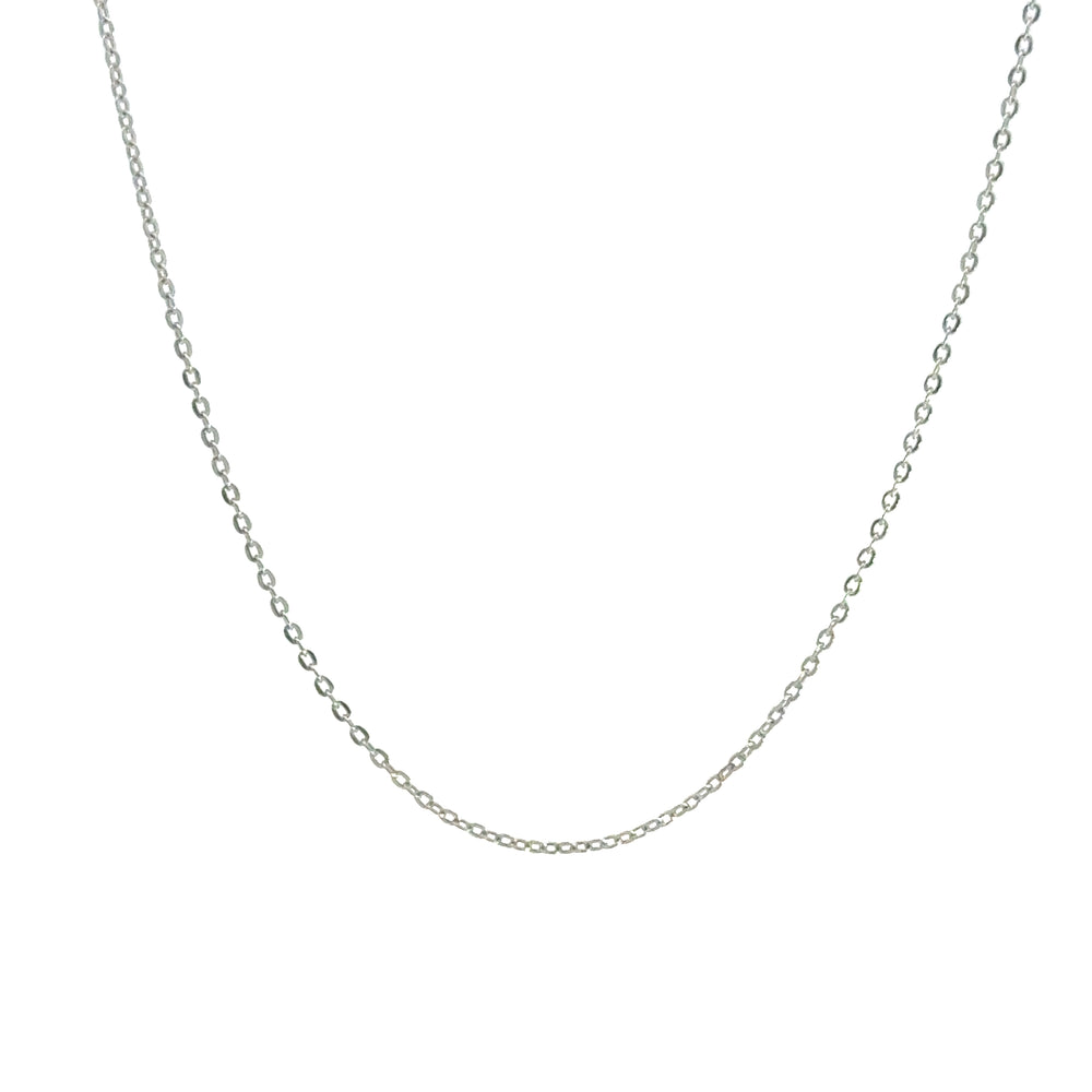 
                      
                        14 karaat witgouden verstelbare ketting met platte anker schakels. Lengte: 41/43/45 cm Dikte: 1 mm
                      
                    