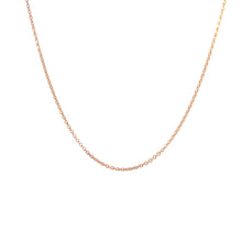 Afbeelding in Gallery-weergave laden, 14 karaat rosé gouden schakelketting van 2.1 gram, 45 cm lang en 1.2 mm dik Schakel: Anker rond Model: C2371
