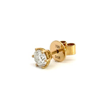 Load image into Gallery viewer, Yellow gold single solitaire earring Men Nina O 4060-1
