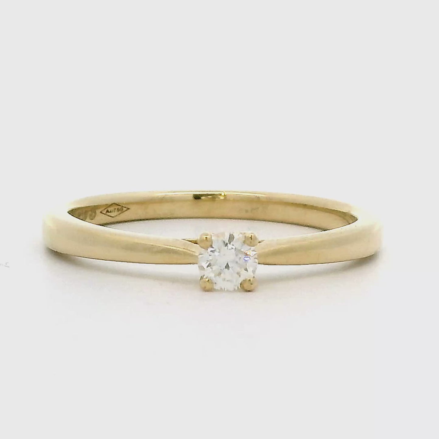Geel gouden Solitair ring Noa R 10935