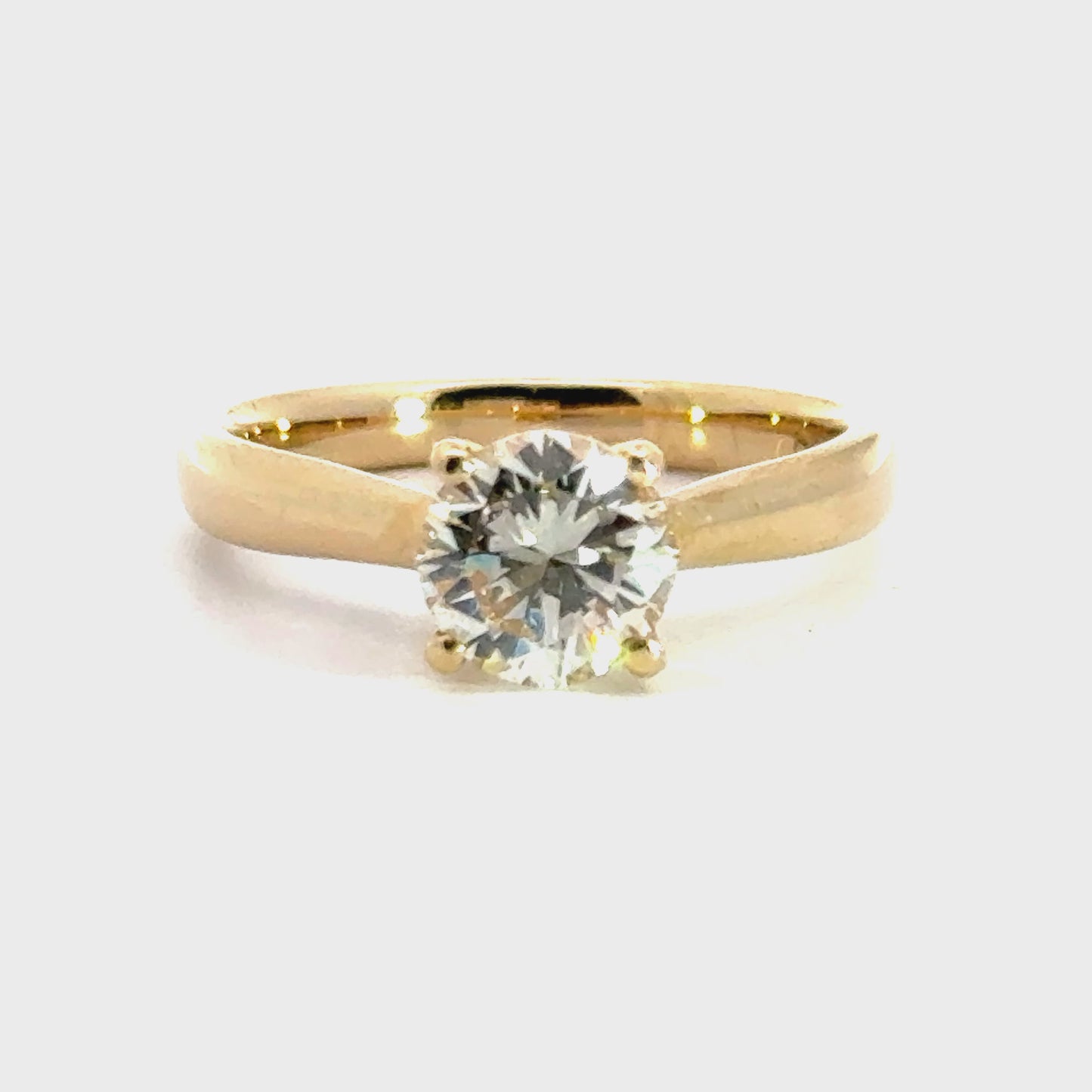 Yellow gold Solitair ring Noa R 8230