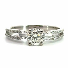 Load image into Gallery viewer, White gold solitaire pavé ring Fairytale R 8909
