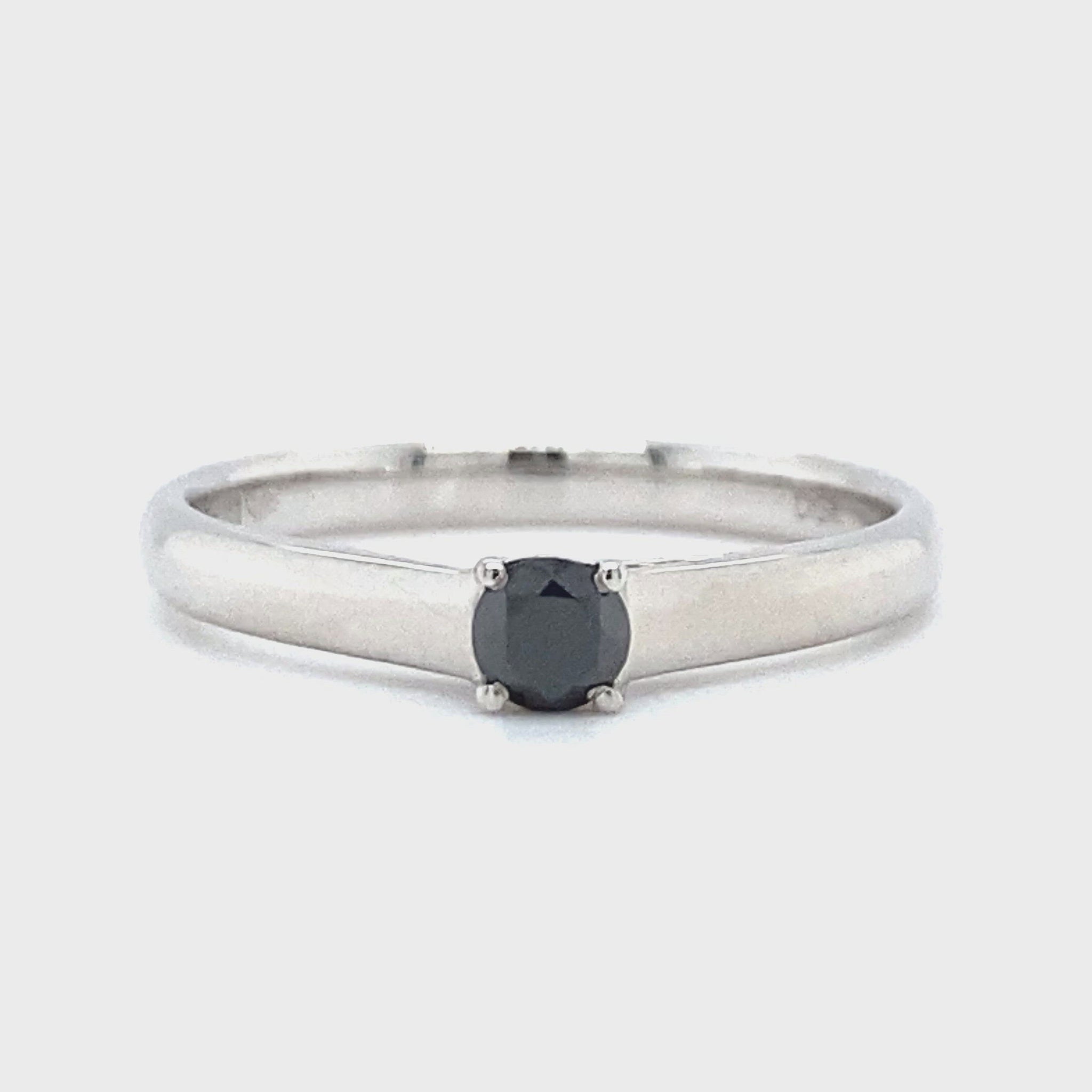 nul partij ik heb het gevonden Solitaire Ring ✓ Zwarte Diamant ✓ 0.22 crt ✓ Wit Goud – Diamonds & Jewels  Amsterdam