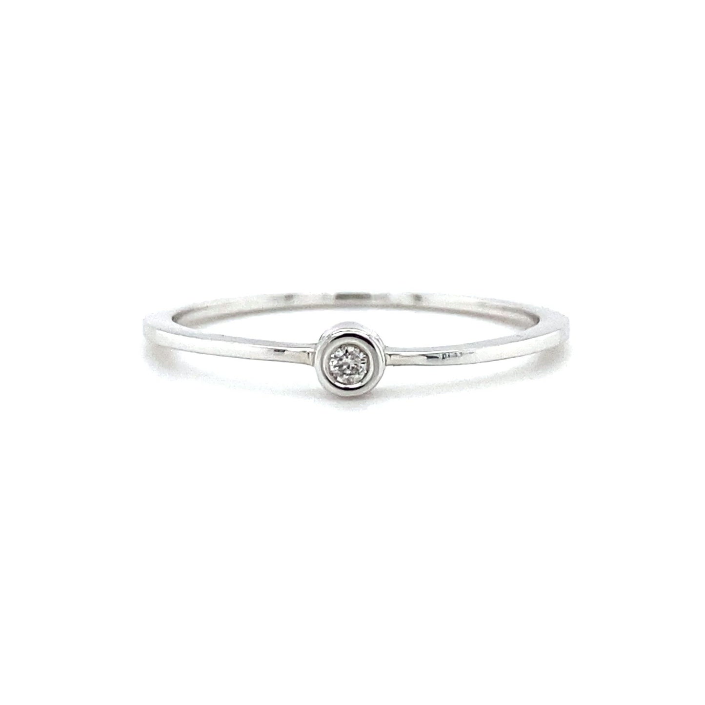 White gold solitaire ring Baby R 8859