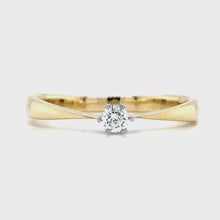Load and play video in Gallery viewer, Yellow gold Solitaire ring Nina R 9672
