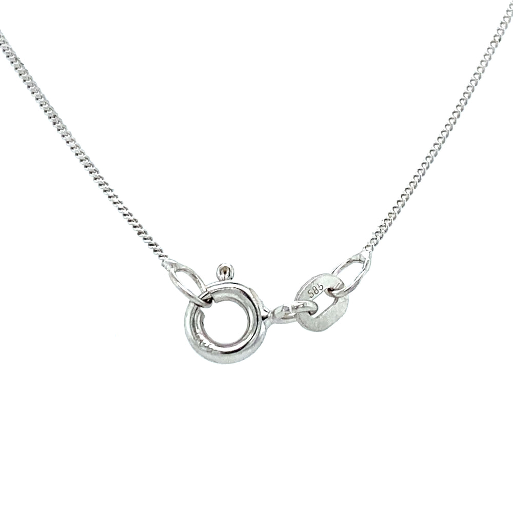 
                      
                        wit gouden gourmet schakel ketting van 1.2 gram met een lengte van 42 cm en een dikte van 0.8 mm Model C 2002
                      
                    