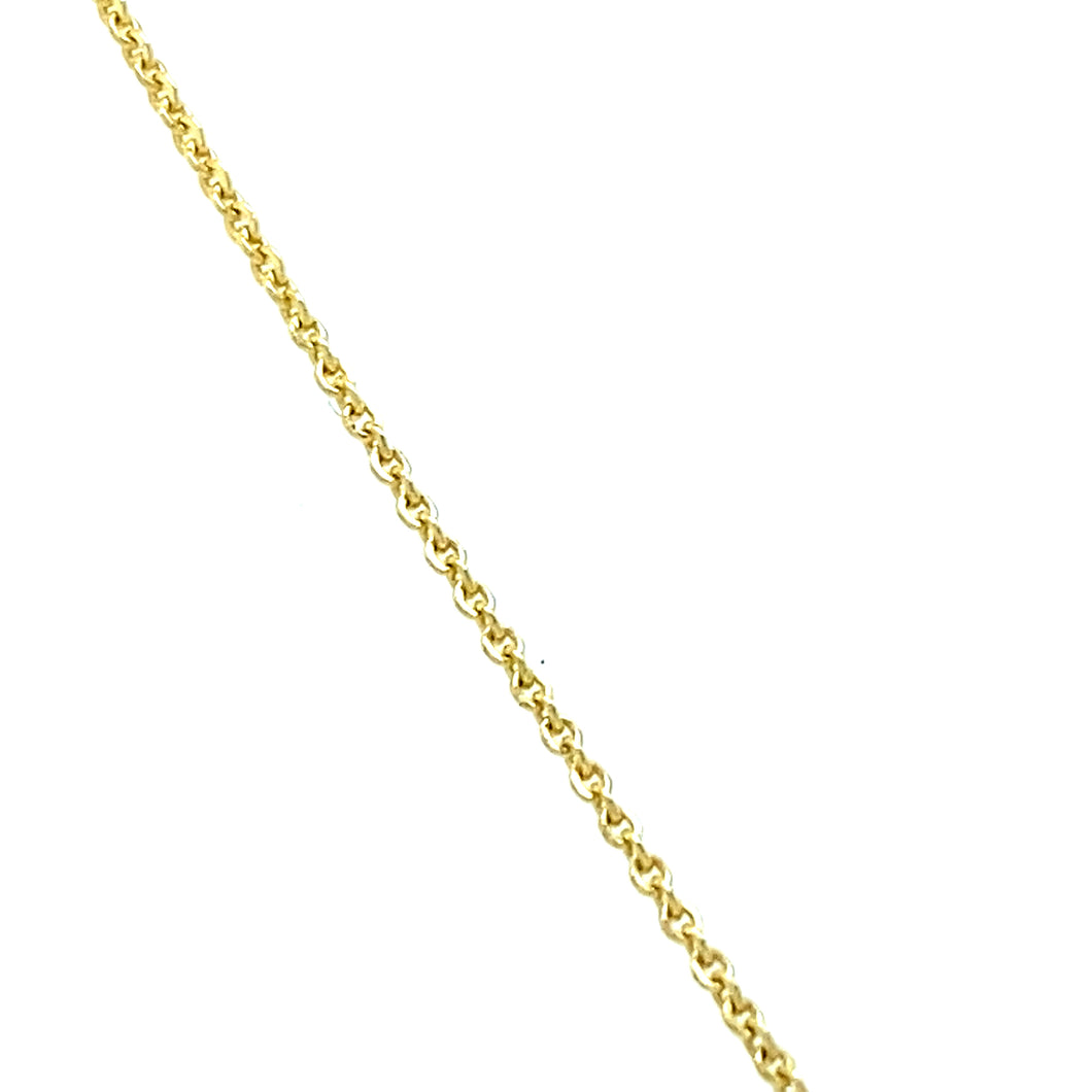 14 kt geel gouden Anker ketting collier van 42 cm lang en en een dikte van 0.8 mm. Model C 2196