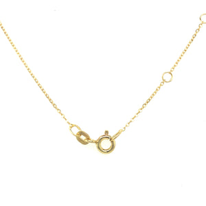 Collar de cadena ajustable en oro amarillo 40-42-45 cm / 1 mm Ancla C 2316