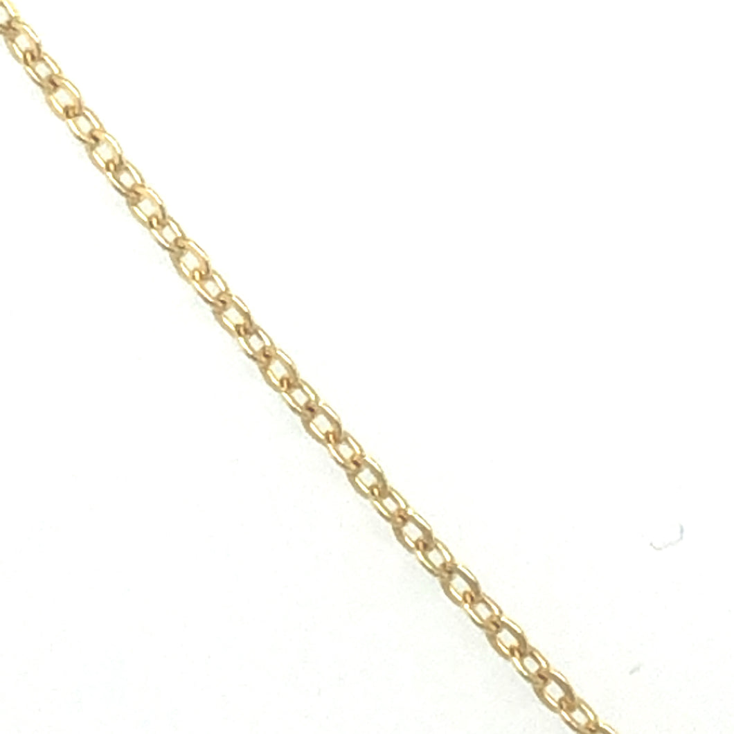 Geel gouden verstelbaar ketting collier 40-42-45 cm  / 1 mm Anker C 2316