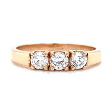 Load and play video in Gallery viewer, Rose gold trilogy row ring Classic R 8183
