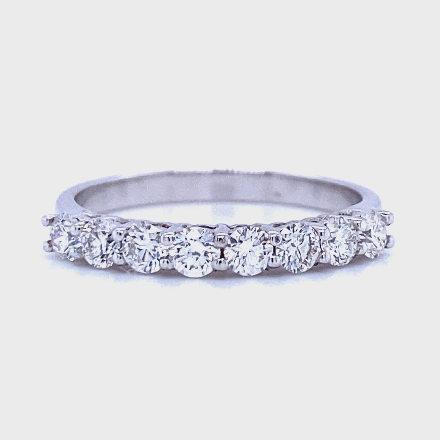 Wit gouden rij ring Brilliance R 9817