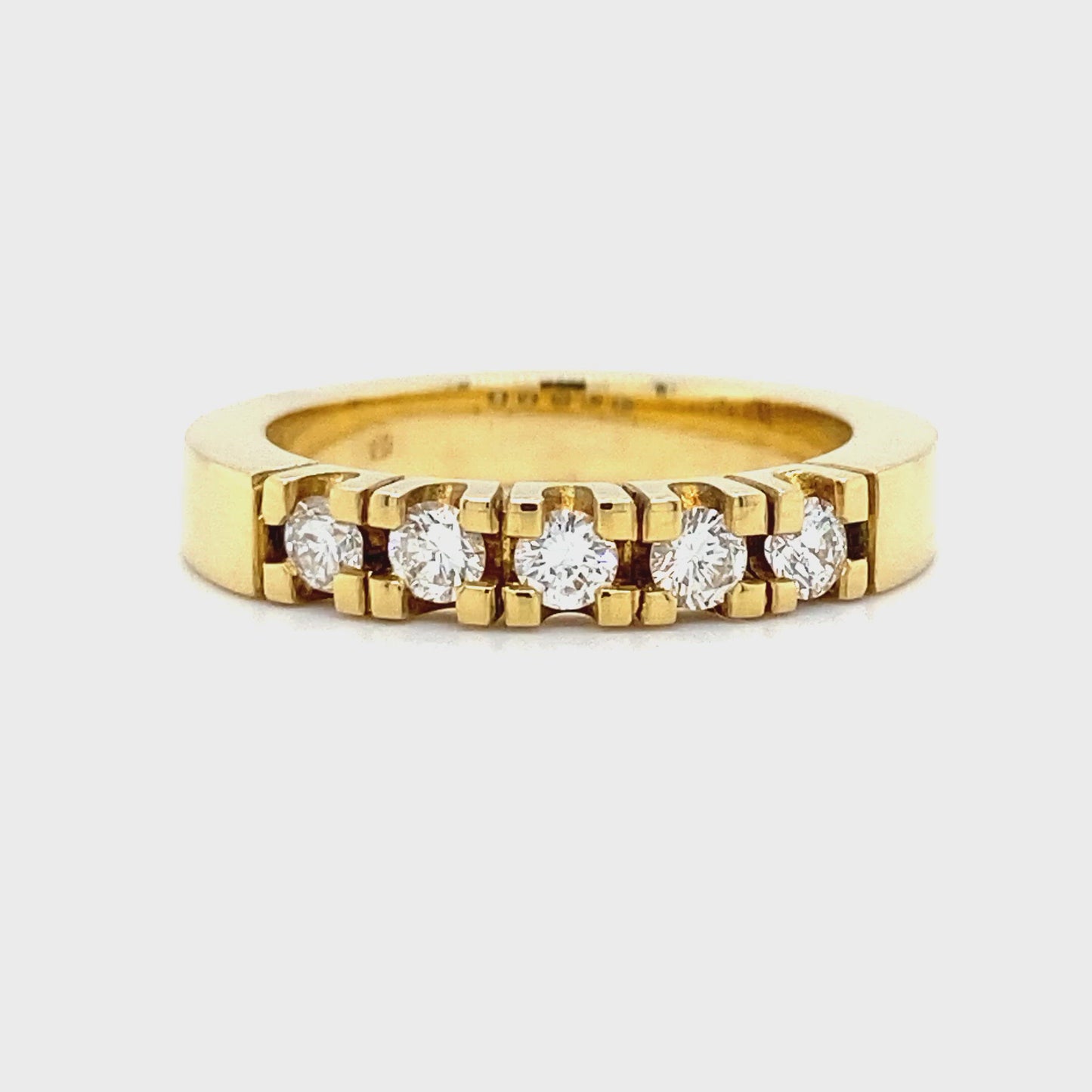 Geel gouden rij ring Classic R 7466