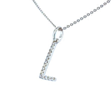 Load image into Gallery viewer, White gold letter L pendant H 2181
