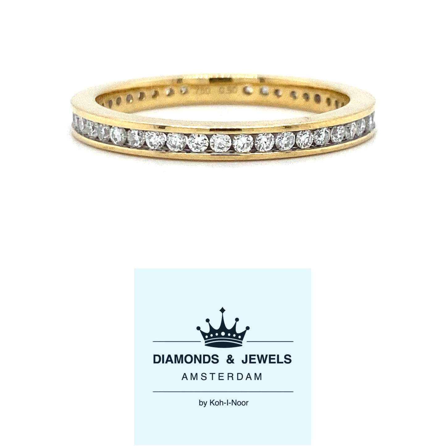 Yellow gold alliance row ring Rail R 7237
