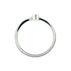 witgouden solitair ring bezet met 1 briljant geslepen diamant van 0.03crt kleur top wesselton kwaliteit si maat 16.5/52 model r8859 €169