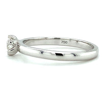 Laden Sie das Bild in den Galerie-Viewer, 18 karaat witgouden solitair ring met 1 briljant geslepen diamant van 0.25 crt kleur top wesselton kwaliteit si model r9472 €1430 
