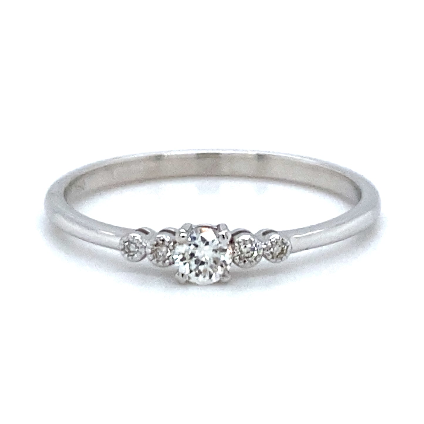 White gold fantasy row ring Precious R 9601